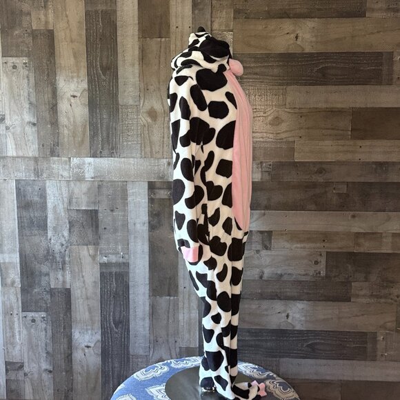 Spirit Halloween cow onesie costume adult large fleece loungewear trick or treat - Picture 8 of 10